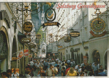 Load image into Gallery viewer, Austria Postcard - Salzburg - Getreidegasse With Old Signboards RRR154
