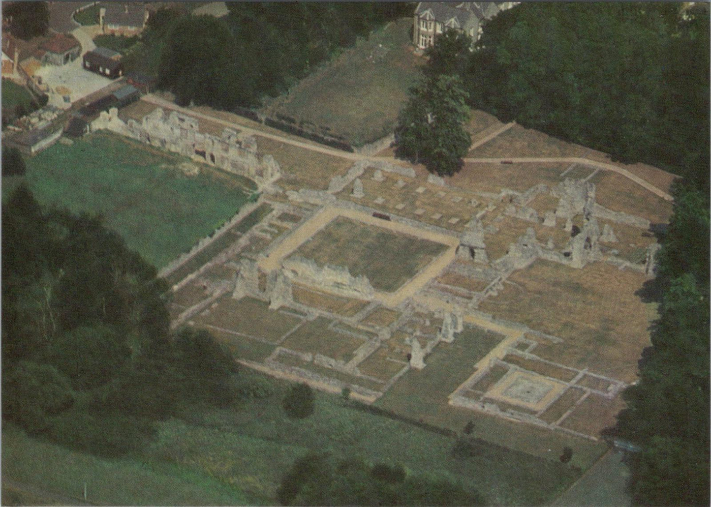 Norfolk Postcard - Aerial View of Thetford Priory   RR23202