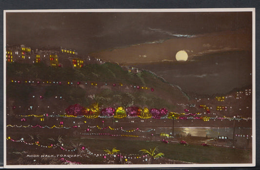 Devon Postcard - Illuminations, Rock Walk, Torquay    RS9924