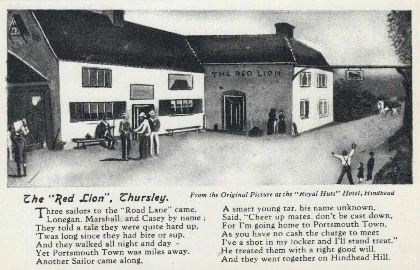 Surrey Postcard - The "Red Lion", Thursley (Repro) RS21834