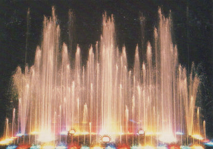 Cheshire Postcard - Illuminated Musical Fountain, Stapeley Water Gardens  RRR529