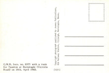 Load image into Gallery viewer, Railway Postcard -G.W.R Loco No 6375 With a Train at Barnstaple Station RR9930
