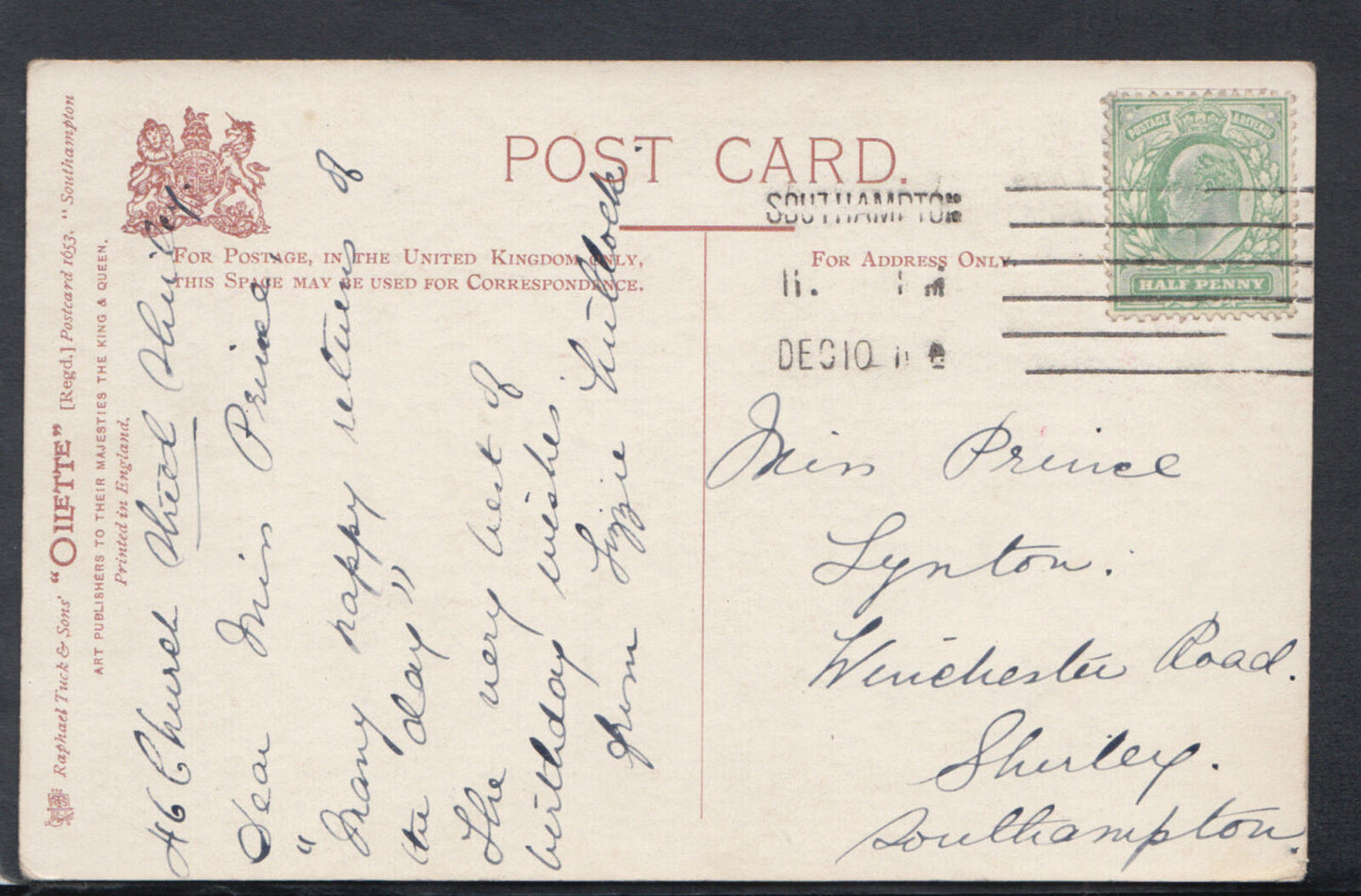 Hampshire Postcard: The Avenue, Southampton RS18056
