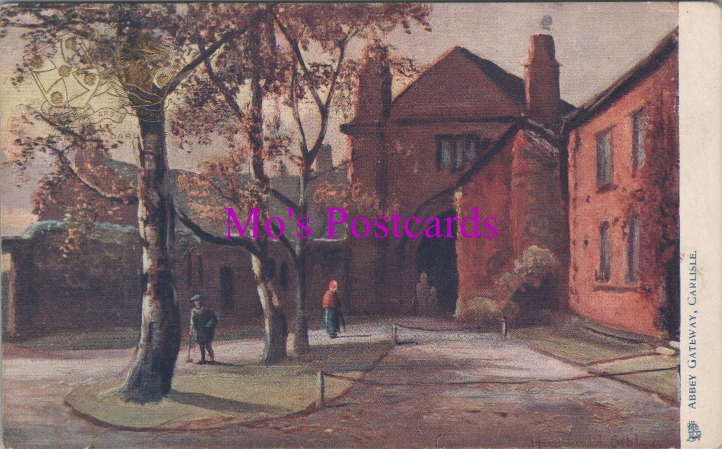 Cumbria Postcard -  Carlisle Abbey Gateway. Posted 1909 -  HM469