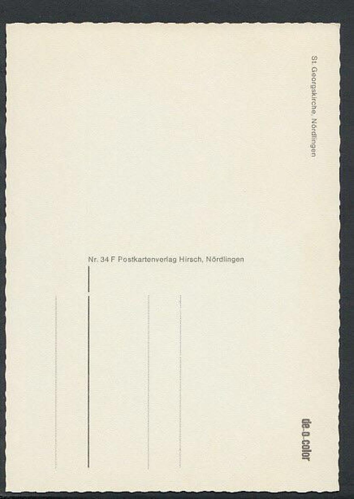 Germany Postcard - St Georgskirche, Nordlingen RR2215