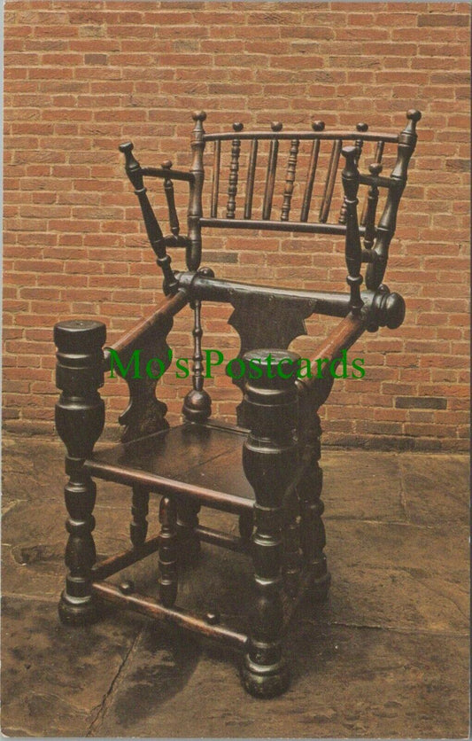 Yorkshire Postcard-17th Century Abbots Chair,Merchant Adventurers' Hall RS25914