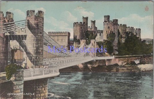 Wales Postcard - Conway Castle, Conwy. Posted 1912 -  DC2025