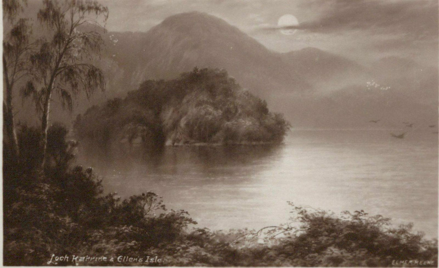 Scotland Postcard - Loch Katrine and Ellens Isle  RS21924