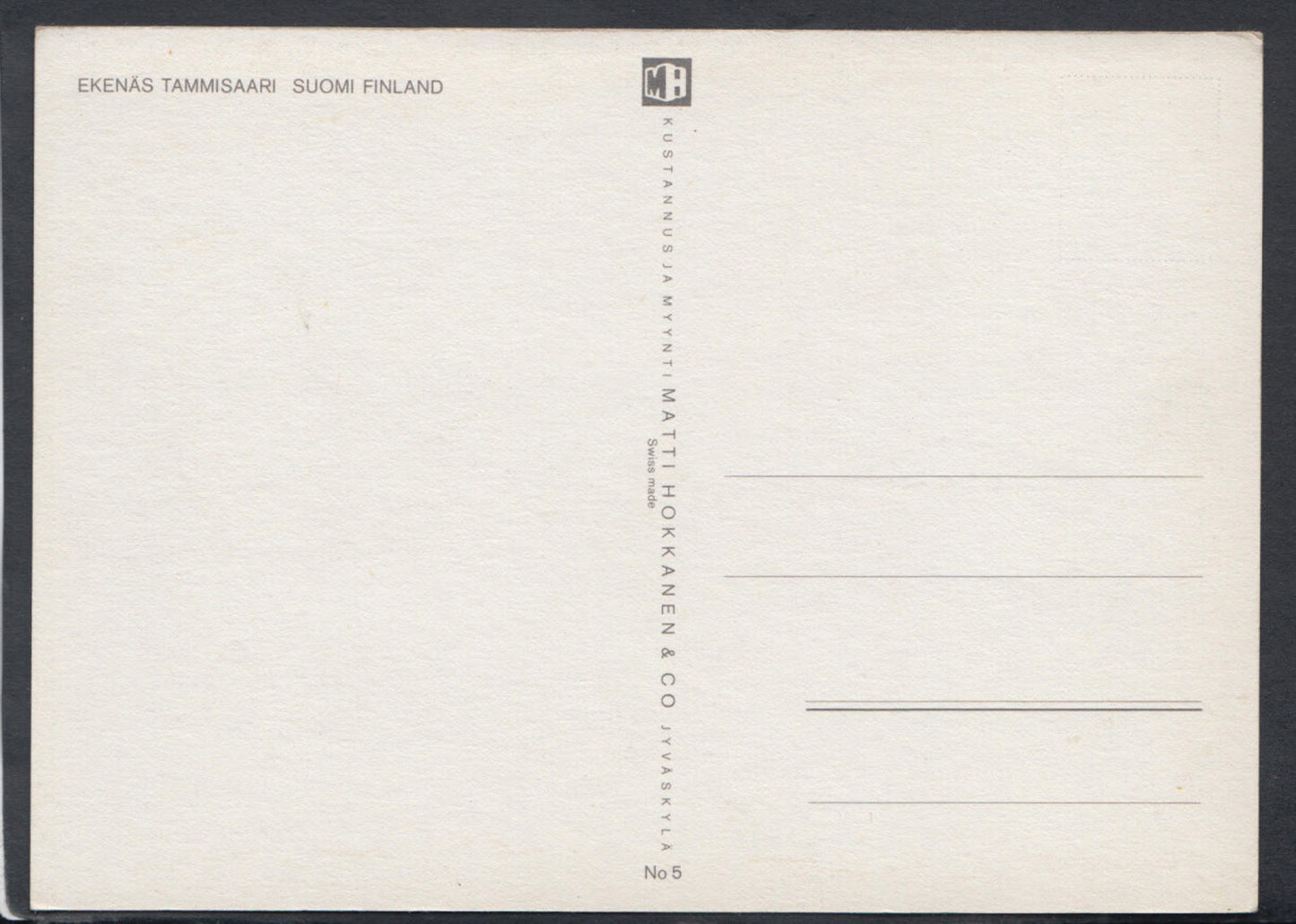 Finland Postcard - Ekenas Tammisaari RR5704