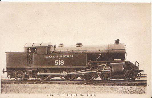 Southern Railway Steam Locomotive 4-6-2 Tank Engine No. E 518 Postcard 3268A