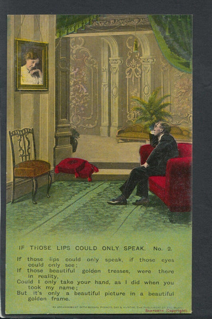 Bamforth Songcard Postcard - If Those Lips Could Only Speak No.2 - RS20701