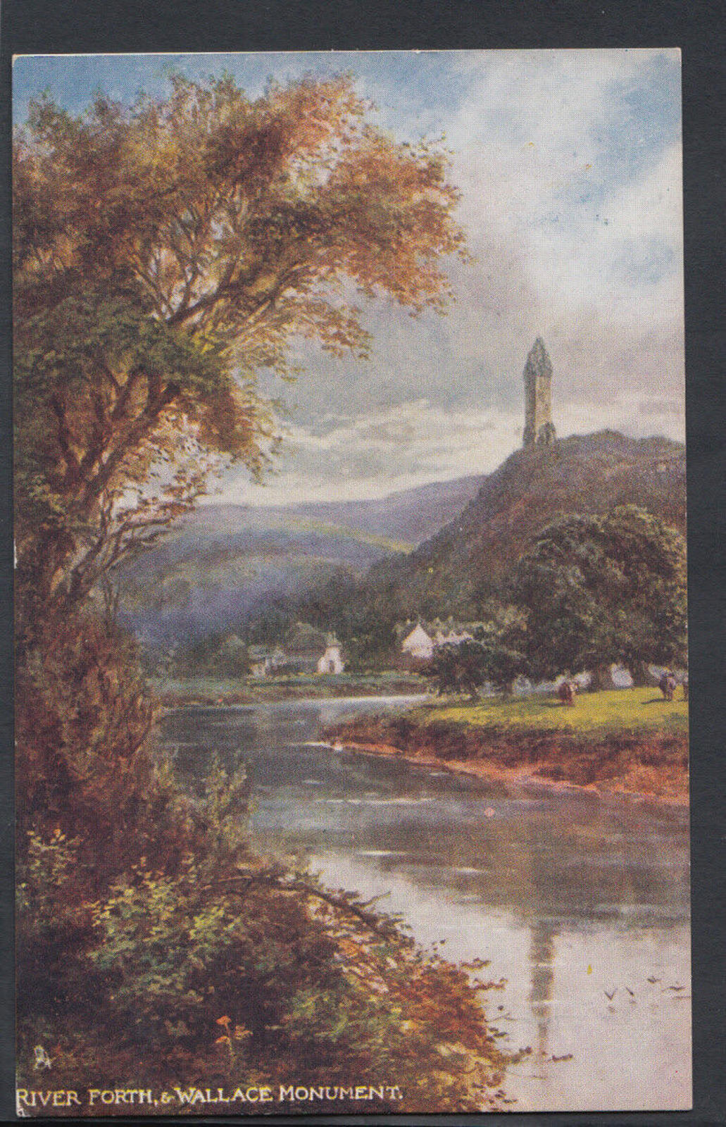 Scotland Postcard - River Forth & Wallace Monument  RS10707
