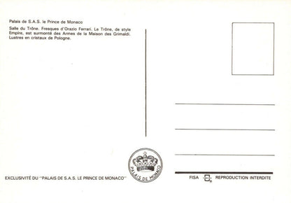 Monaco Postcard - Palais De S.A.S.Le Prince De Monaco    RRR185