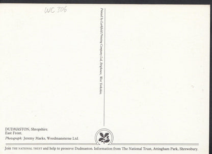 Shropshire Postcard - Dudmaston, The East Front   WC306