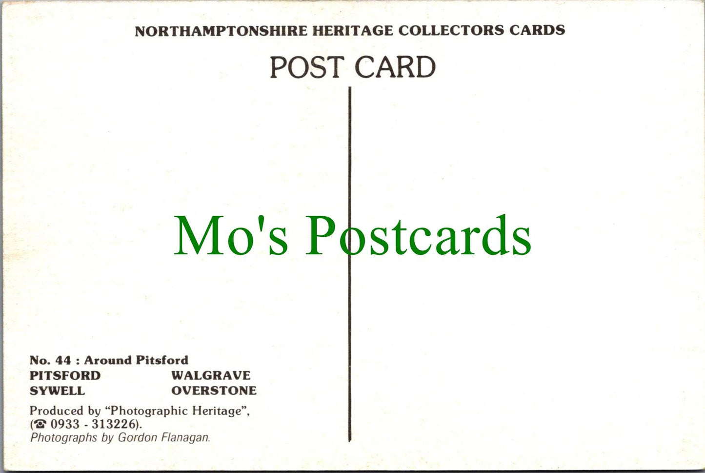Northamptonshire Postcard - Pitsford Area, Walgrave, Sywell, Overstone RR19921
