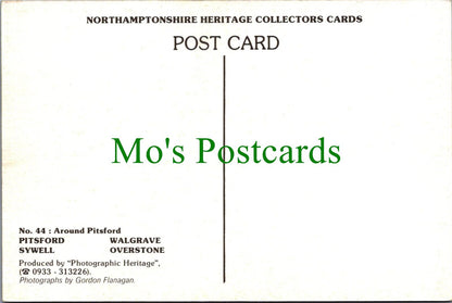 Northamptonshire Postcard - Pitsford Area, Walgrave, Sywell, Overstone RR19921