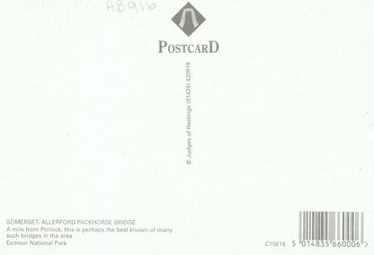 Somerset Postcard - Allerford Packhorse Bridge   AB916