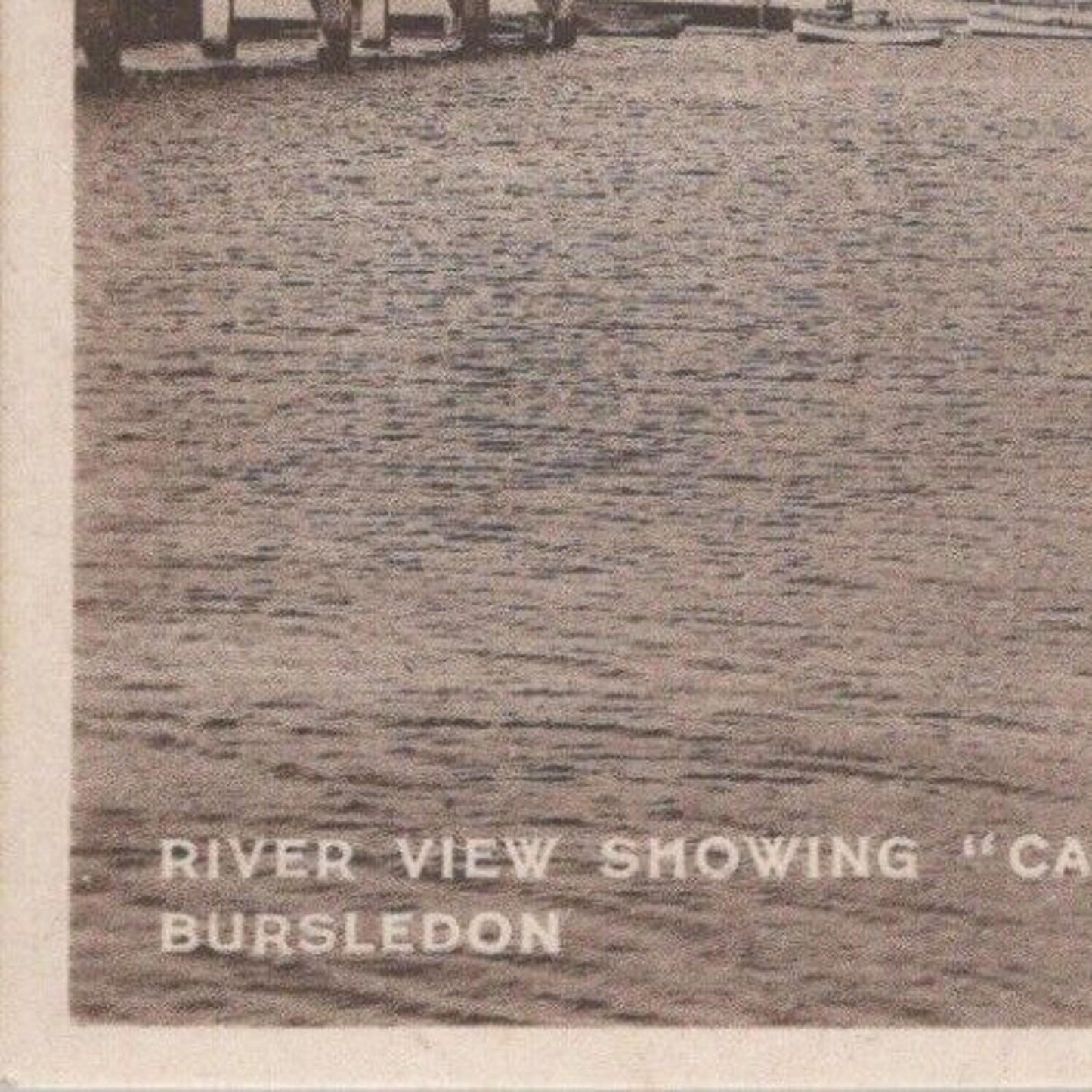 Hampshire Postcard - Bursledon River View Showing Cabin Tea Rooms Unused RS39337