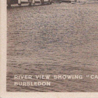 Hampshire Postcard - Bursledon River View Showing Cabin Tea Rooms Unused RS39337