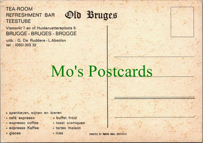 Belgium Postcard - Tea-Room Resfreshment Bar, Old Bruges, Bruges RR14063