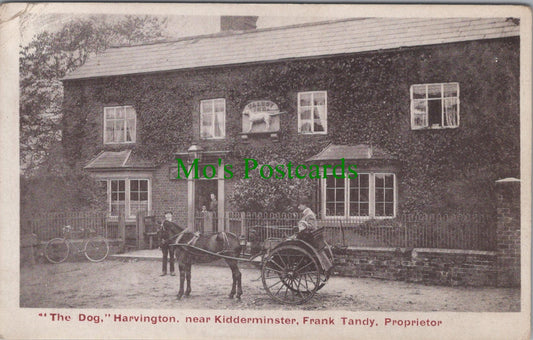 Worcestershire Postcard: The Dog, Harvington Talbot Inn Horse Cart Pub SW6426