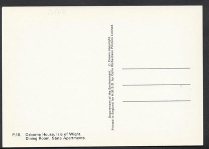 Isle of Wight Postcard - Dining Room, State Apartments, Osborne House   WC441