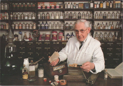 West Midlands Postcard:Black Country Museum Emile Doo Chemist Shop 1980’s XT4087