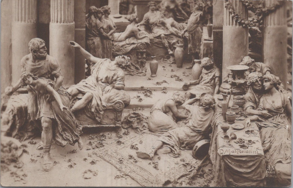 Art Postcard: Mastroianni Quo Vadis The Rape Of Lygia Relief  XT5041