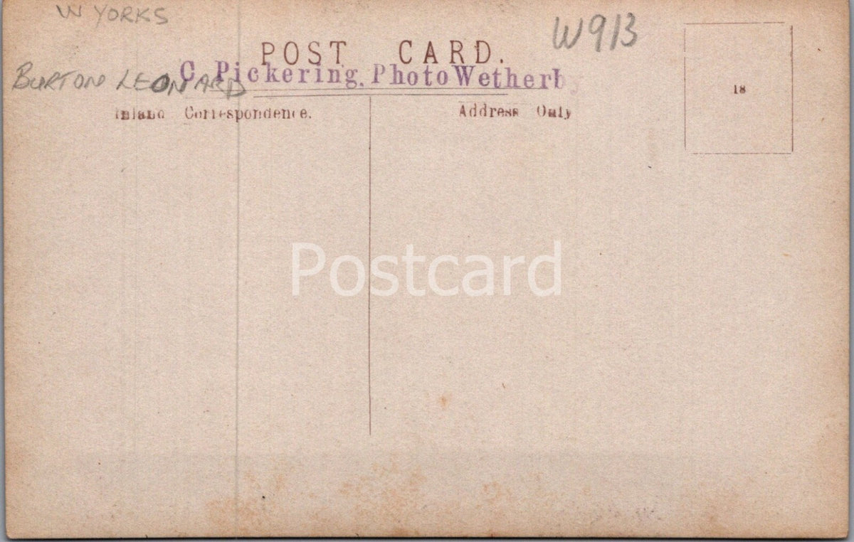 Yorkshire Postcard: Burton Leonard Crown Inn Village Green Views 1910s W913