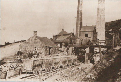 Yorkshire Postcard: Eston Ironstone Mines Old Bank Winding Drum c1900 XT3845