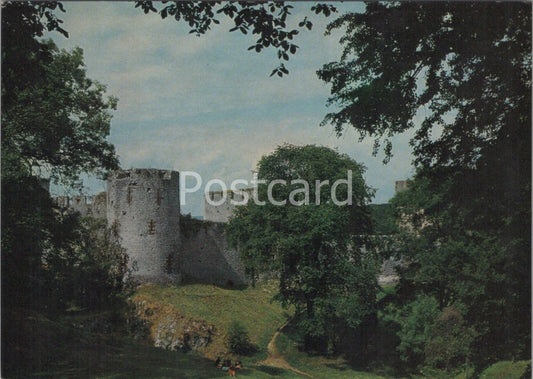 Monmouthshire Postcard: Chepstow Castle Gwent Western End Ruins Trees 70s B2722