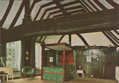 Surrey Postcard: Limpsfield De Tillens Principal Bedroom Tie Beam 1970’s XT4553