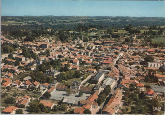 France Postcard: Riberac Dordogne General Aerial View Town Rooftops 1960s XT3521