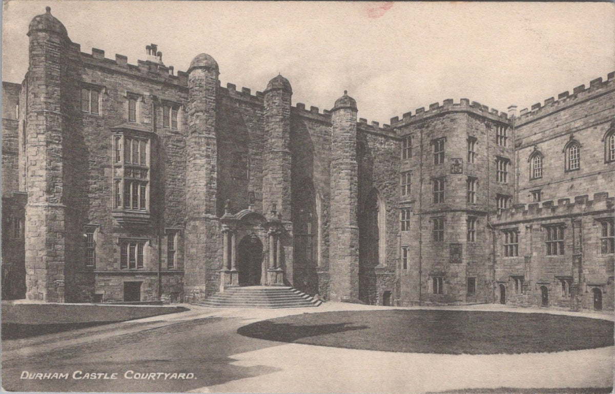Durham Postcard: Durham Castle Courtyard Norman Architecture 1920s XT5017