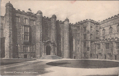Durham Postcard: Durham Castle Courtyard Norman Architecture 1920s XT5017
