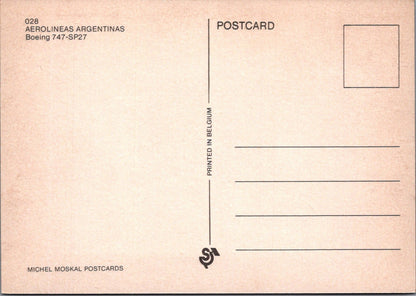 Boeing 747SP Postcard: Aerolineas Argentinas Airliner Aircraft Jet XT3866