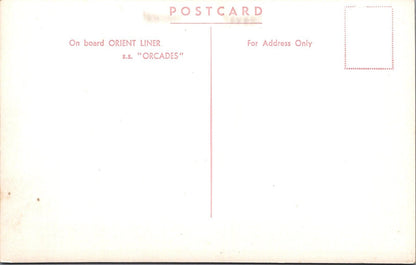 Shipping Postcard: SS Orcades Orient Liner First Class Restaurant Lounge XT5537