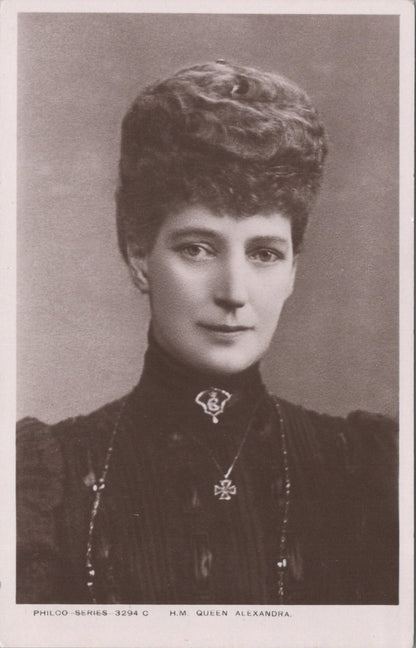 Royalty Postcard: HM Queen Alexandra Souvenir Visit Caerphilly 1907 XT3595