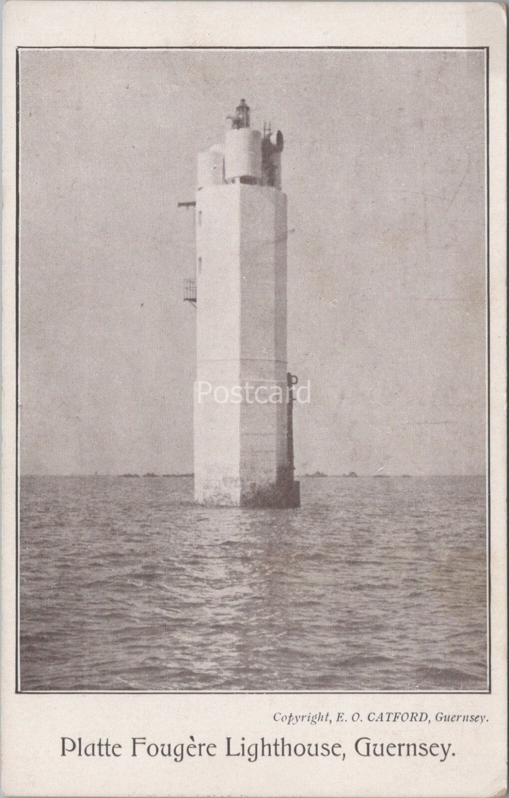 Guernsey Postcard: Platte Fougère Lighthouse Channel Islands Sea View  XT5080