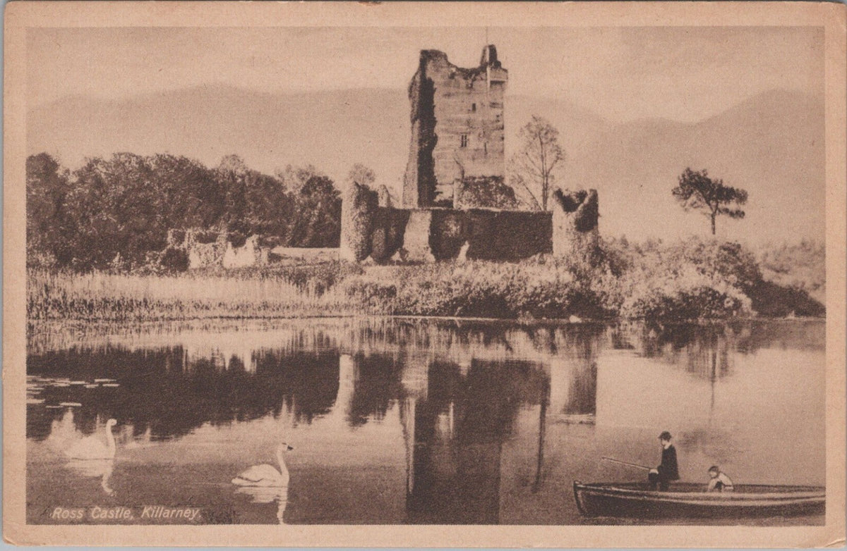 Kerry Postcard: Ross Castle, Killarney, Lake Tower, Rowing Boat XT5306
