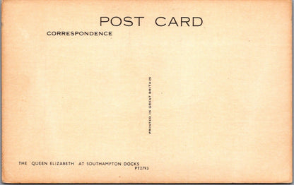Shipping Postcard: Queen Elizabeth Southampton Docks Ocean Liner Vessel XT5278