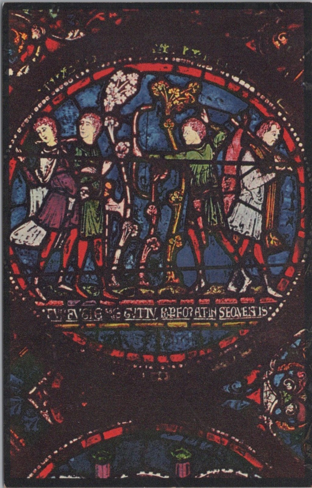 Kent Postcard: Canterbury Cathedral Stained Glass Raphael Tuck 1930's XT4166