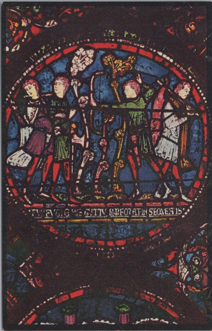 Kent Postcard: Canterbury Cathedral Stained Glass Raphael Tuck 1930's XT4166