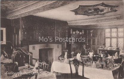 Shropshire Postcard: Ludlow Feathers Hotel, Interior Coffee Room Scene  XT4031