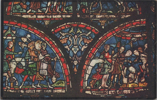 Kent Postcard: Canterbury Cathedral Stained Glass Tuck 1930's XT4164