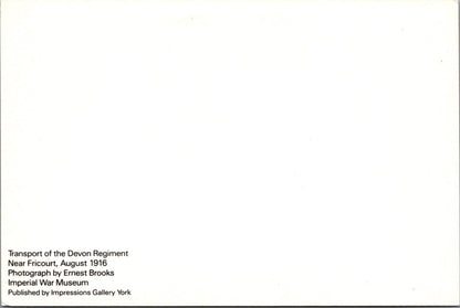 Military Postcard: Devon Regiment Transport Fricourt 1916 Ernest Brooks RR23743