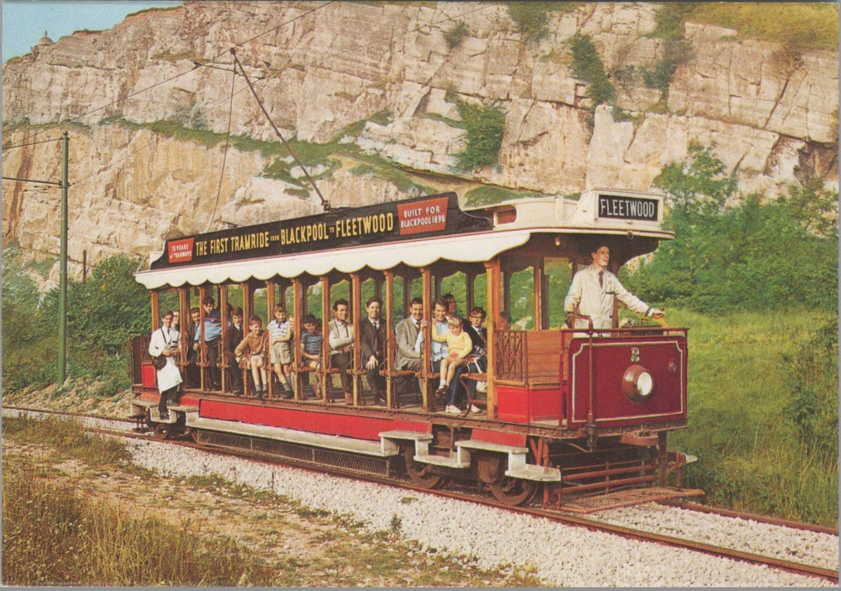 Tramway Postcard: Blackpool Fleetwood Tramroad Company No 2 Toastrack XT5208