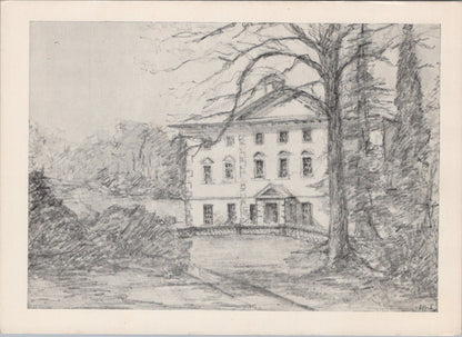 Cornwall Postcard: Pencarrow Washaway Bodmin House Pencil Sketch 1970’s XT4083