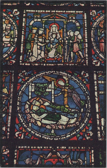 Kent Postcard: Canterbury Cathedral Stained Glass Raphael Tuck 1930's XT4167