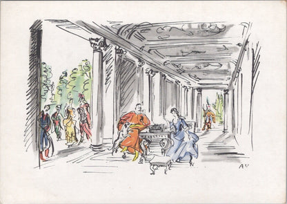 8 Poland Postcards: Wilanów, Warsaw District, Artist Antoni Uniechowski  XT5140